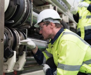 Man inspecting equipment